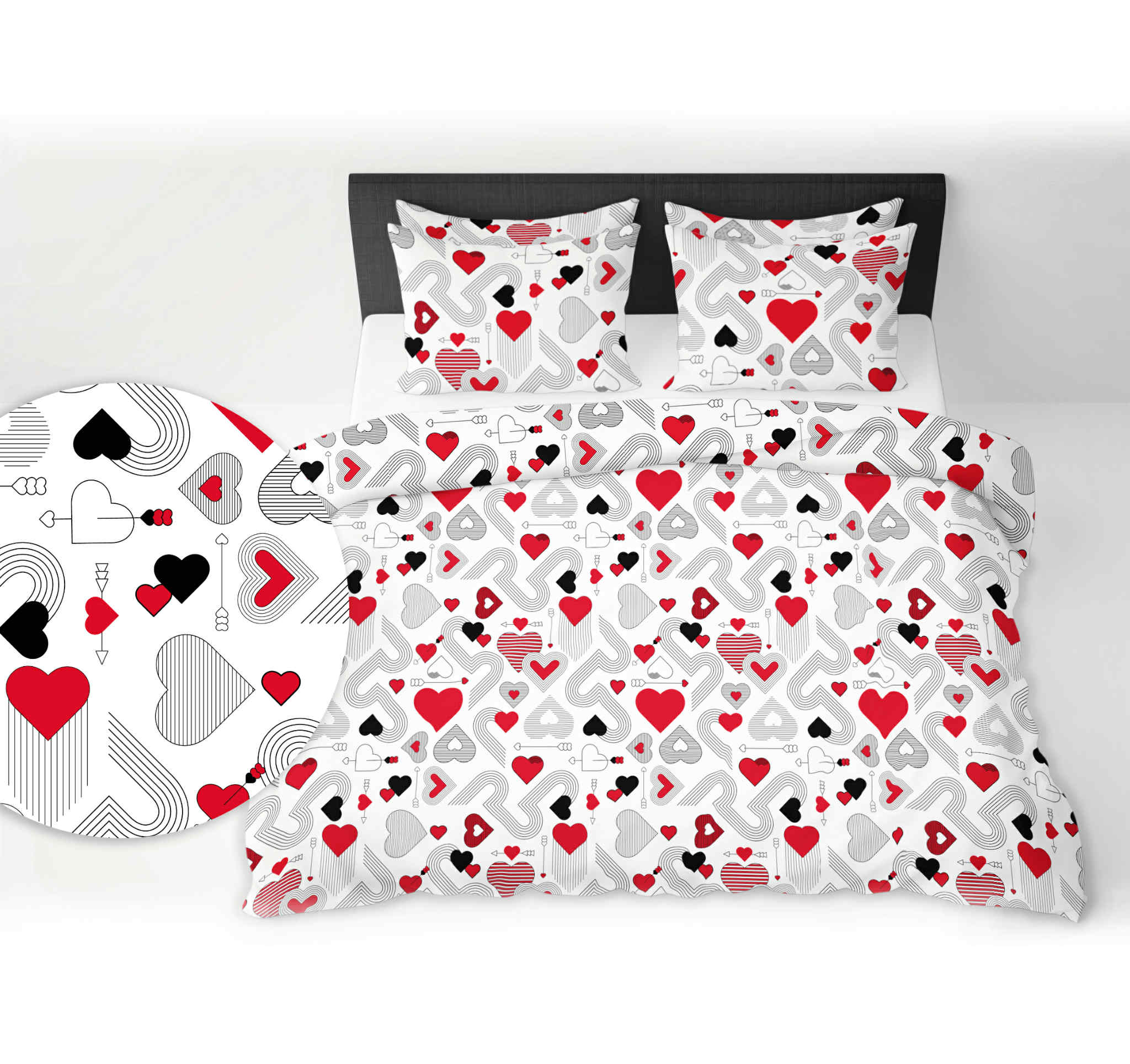 Obliečky flanelové Love dream 200x140cm+90x70cm TiaHome